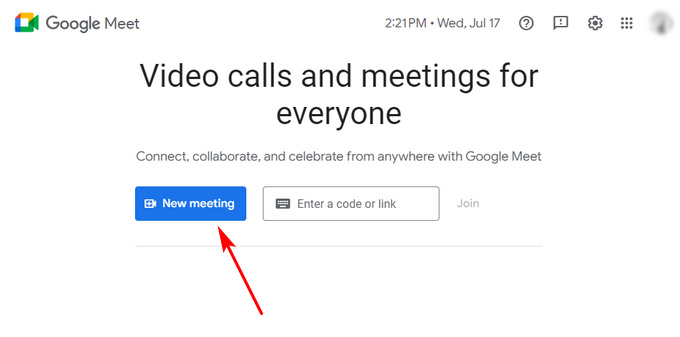 建立您的 Google Meet