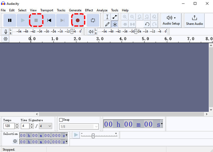 Avvia e interrompe la registrazione audio