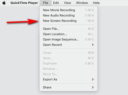 Choose New Screen Recording