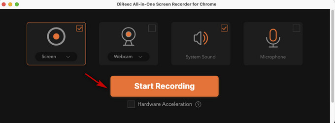 Hit Start Recording